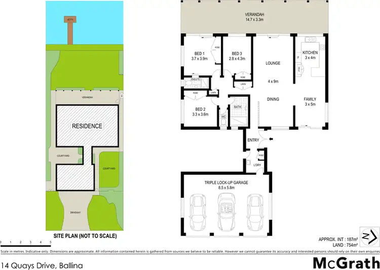 Floorplan of Homely house listing, 14 Quays Drive, Ballina NSW 2478