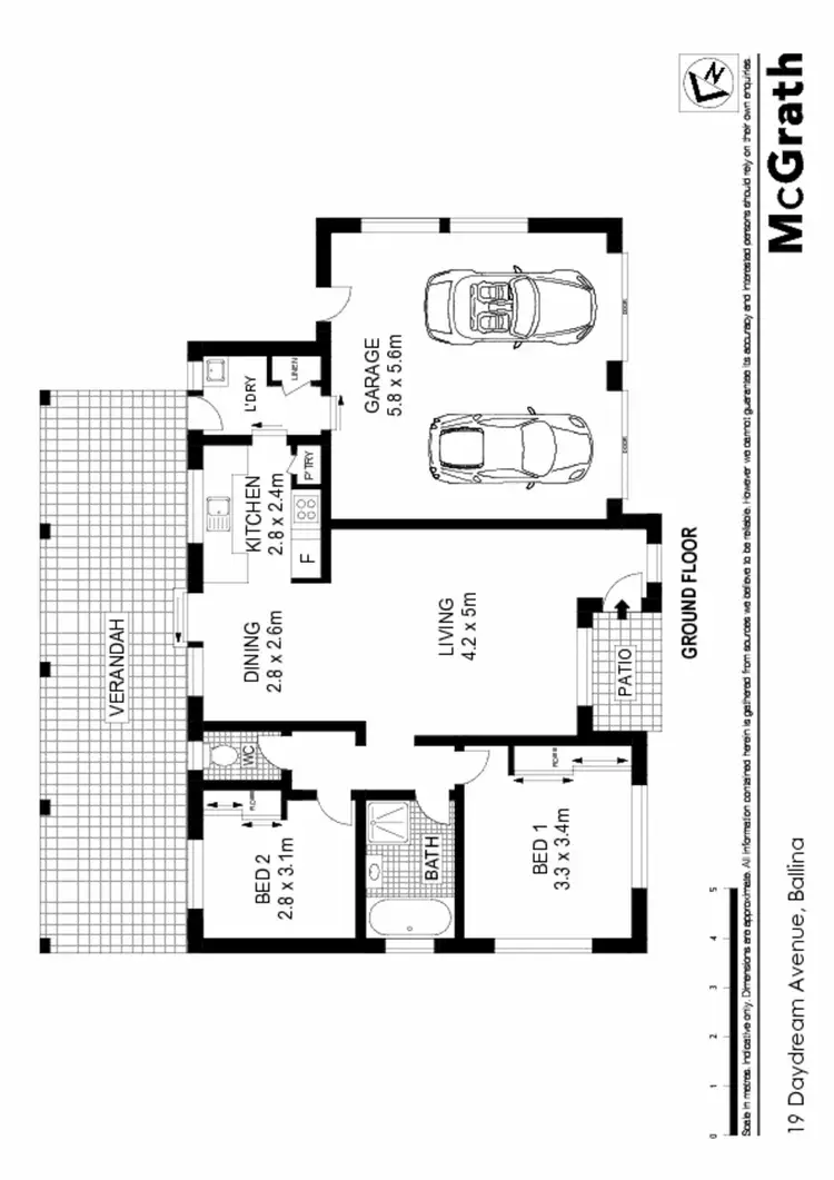 Floorplan of Homely house listing, 19 Daydream Avenue, Ballina NSW 2478