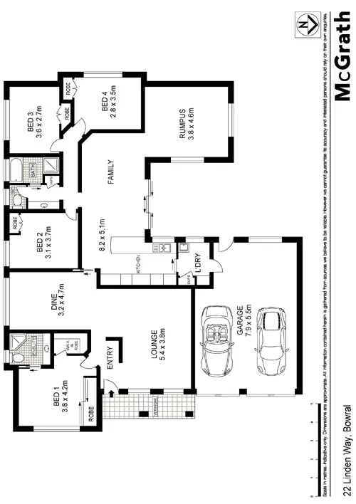 Floorplan of Homely house listing, 22 Linden Way, Bowral NSW 2576