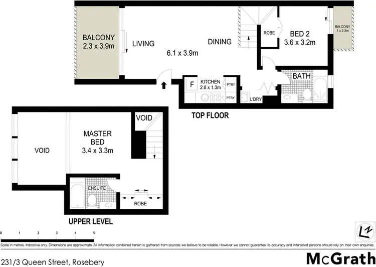 Floorplan of Homely apartment listing, 231/3 Queen Street, Rosebery NSW 2018