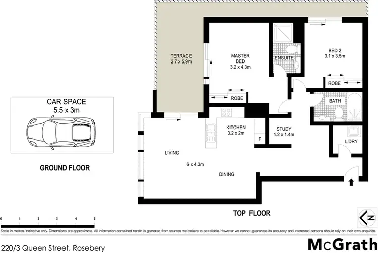 Floorplan of Homely apartment listing, 220/3 Queen Street, Rosebery NSW 2018