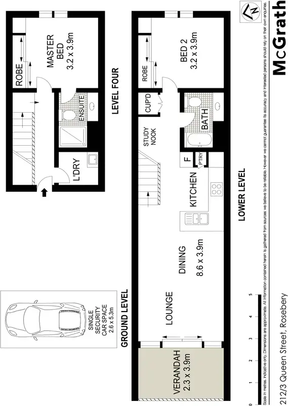 Floorplan of Homely apartment listing, 212/3 Queen Street, Rosebery NSW 2018