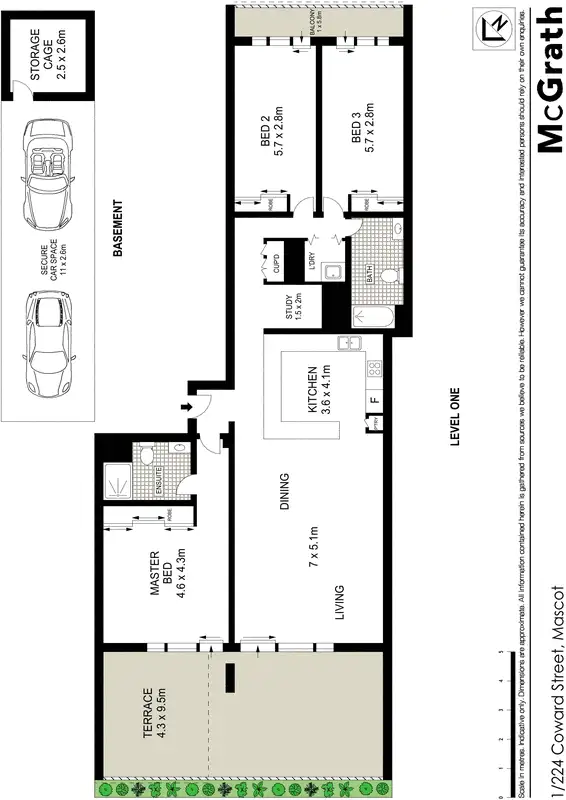 Floorplan of Homely apartment listing, 1/224 Coward Street, Mascot NSW 2020