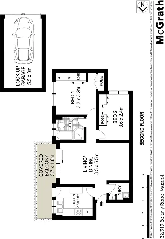 Floorplan of Homely apartment listing, 32/919 Botany Road, Mascot NSW 2020