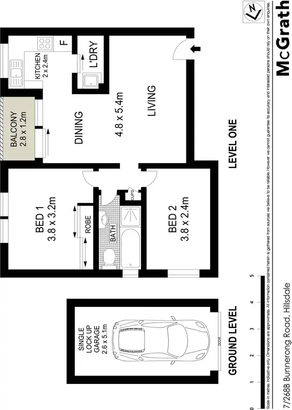 Floorplan of Homely apartment listing, 7/268b Bunnerong Road, Hillsdale NSW 2036