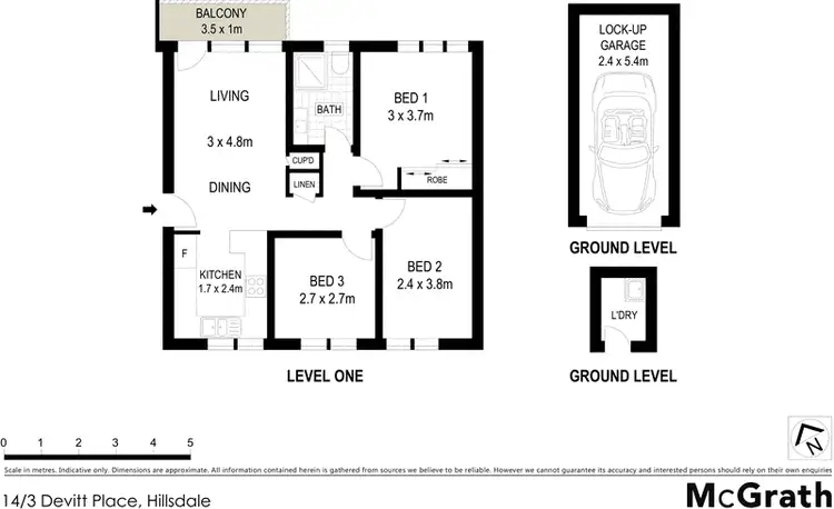Floorplan of Homely apartment listing, 14/3 Devitt Place, Hillsdale NSW 2036