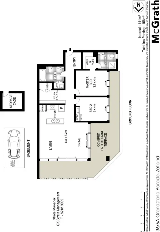 Floorplan of Homely apartment listing, 36/6A Grandstand Parade, Zetland NSW 2017