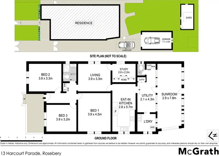 Floorplan of Homely house listing, 13 Harcourt Parade, Rosebery NSW 2018