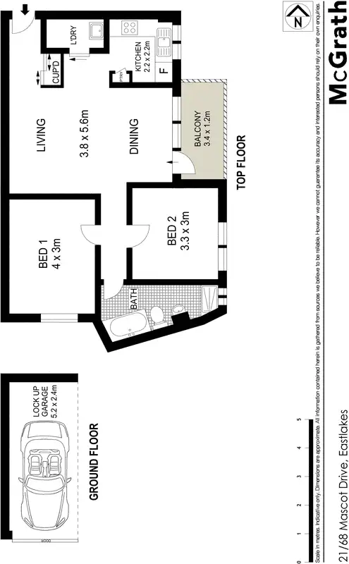 Floorplan of Homely apartment listing, 21/68 Mascot Drive, Eastlakes NSW 2018