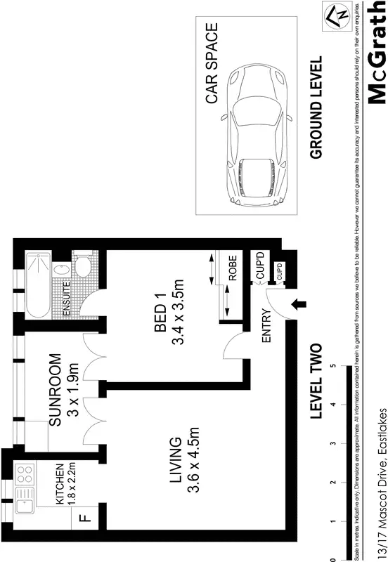 Floorplan of Homely apartment listing, 13/17 Mascot Drive, Eastlakes NSW 2018