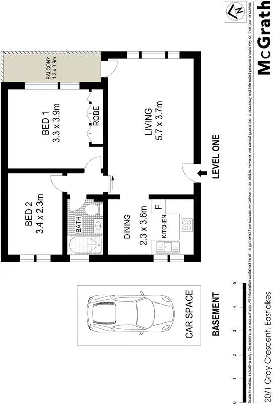 Floorplan of Homely apartment listing, 20/1 Gray Crescent, Eastlakes NSW 2018