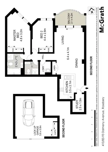 Floorplan of Homely apartment listing, 410/83 Dalmeny Avenue, Rosebery NSW 2018