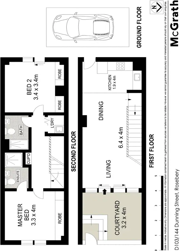 Floorplan of Homely apartment listing, 103D/144 Dunning Avenue, Rosebery NSW 2018