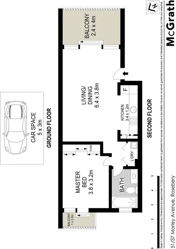 Floorplan of Homely apartment listing, 51/37 Morley Avenue, Rosebery NSW 2018