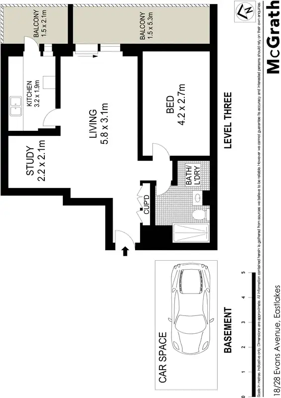 Floorplan of Homely apartment listing, 18/28 Evans Avenue, Eastlakes NSW 2018