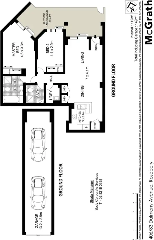 Floorplan of Homely apartment listing, 406/83 Dalmeny Avenue, Rosebery NSW 2018