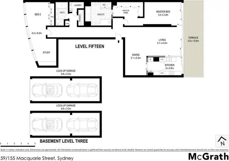 Floorplan of Homely apartment listing, 59/155 Macquarie Street, Sydney NSW 2000