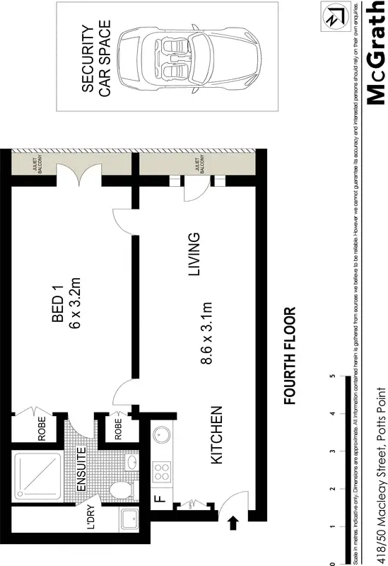 Floorplan of Homely apartment listing, 418/50 Macleay Street, Potts Point NSW 2011