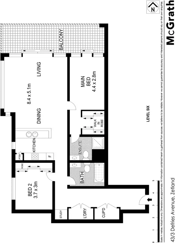 Floorplan of Homely apartment listing, 43/3 Defries Avenue, Zetland NSW 2017
