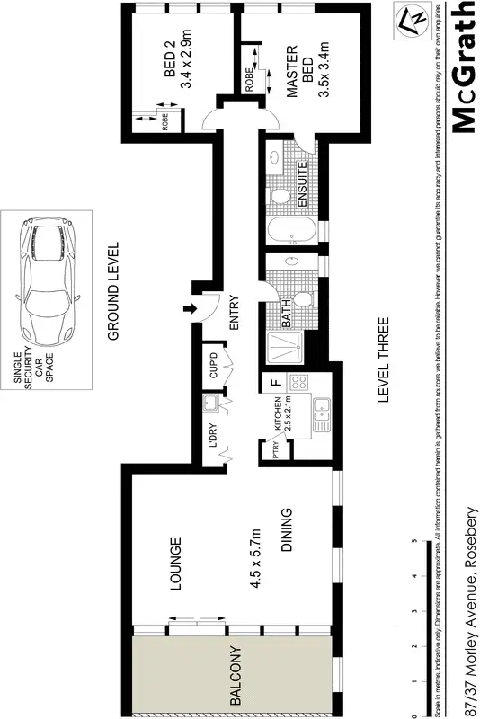 Floorplan of Homely apartment listing, 87/37 Morley Avenue, Rosebery NSW 2018