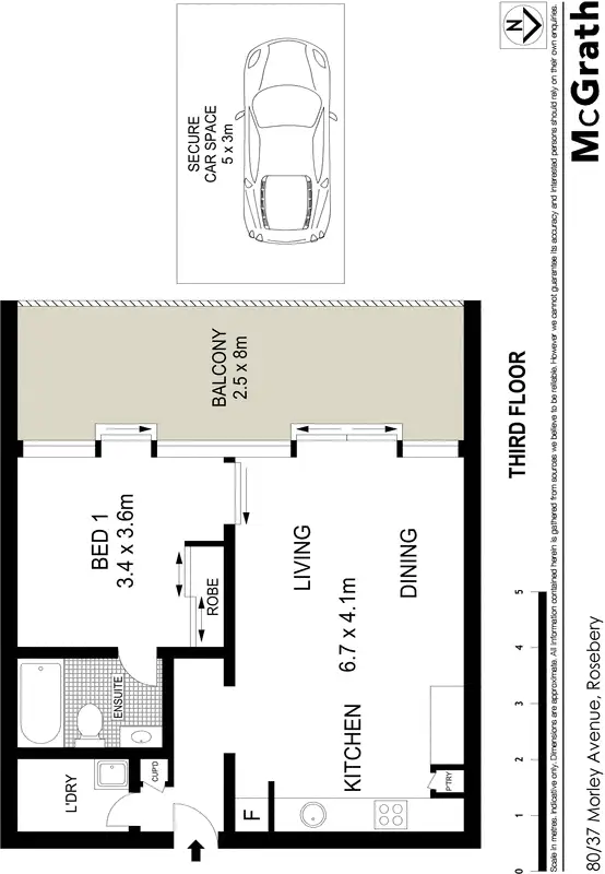 Floorplan of Homely apartment listing, 80/37 Morley Avenue, Rosebery NSW 2018