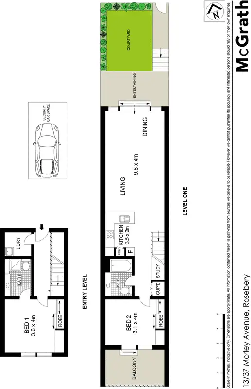 Floorplan of Homely apartment listing, 13/37 Morley Avenue, Rosebery NSW 2018