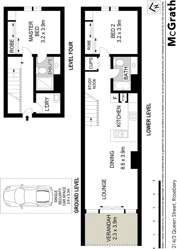 Floorplan of Homely apartment listing, 214/3 Queen Street, Rosebery NSW 2018