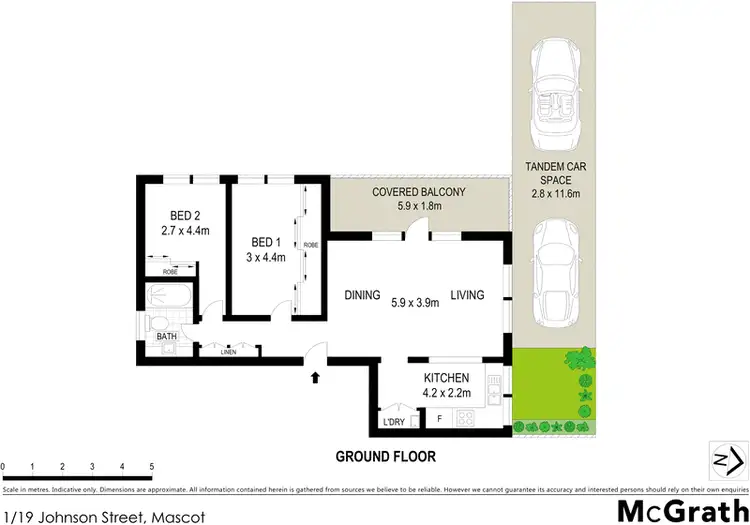 Floorplan of Homely apartment listing, 1/19 Johnson Street, Mascot NSW 2020