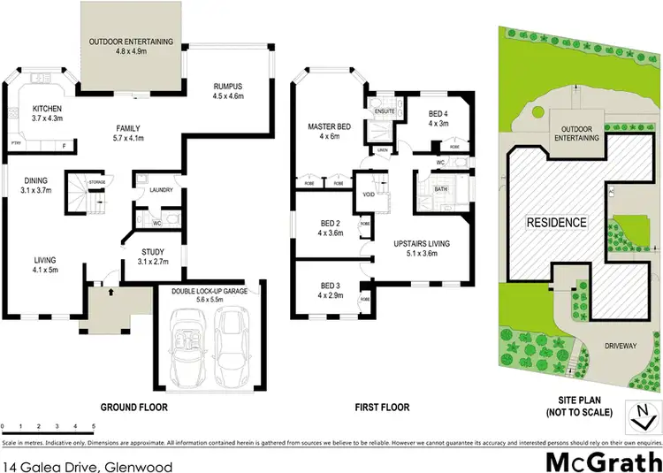 Floorplan of Homely house listing, 14 Galea Drive, Glenwood NSW 2768