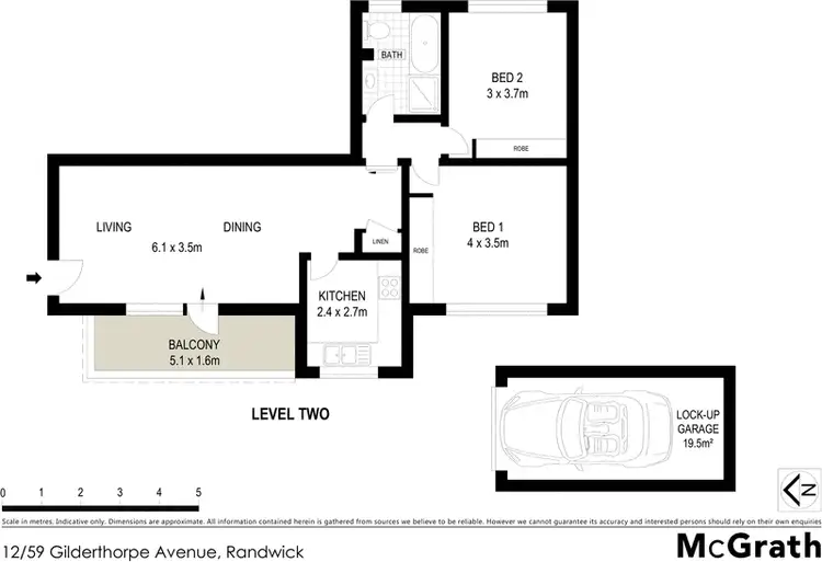 Floorplan of Homely apartment listing, 12/59 Gilderthorpe Avenue, Randwick NSW 2031