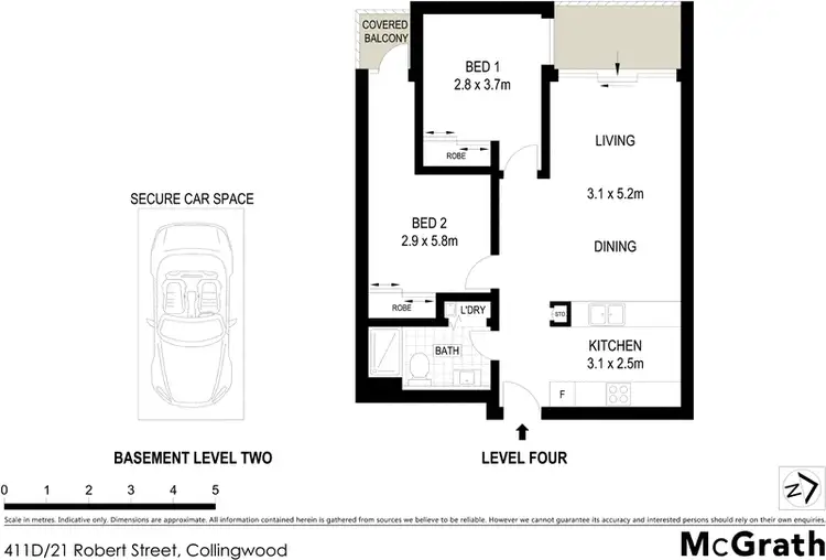 Floorplan of Homely apartment listing, 411D/21 Robert Street, Collingwood VIC 3066