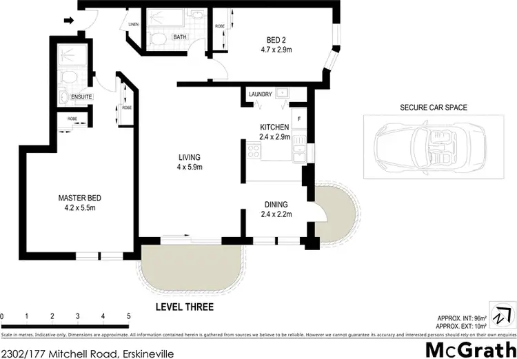 Floorplan of Homely apartment listing, 2302/177 Mitchell Road, Erskineville NSW 2043