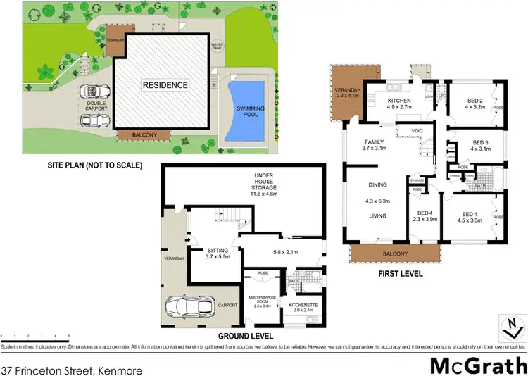 Floorplan of Homely house listing, 37 Princeton Street, Kenmore QLD 4069