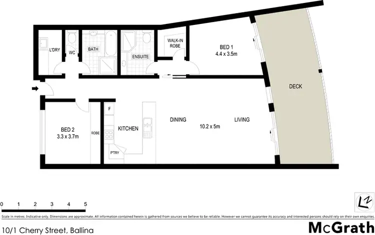 Floorplan of Homely apartment listing, 10/1 Cherry Street, Ballina NSW 2478