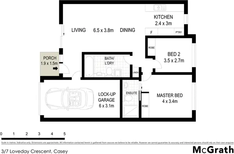 Floorplan of Homely townhouse listing, 3/7 Loveday Crescent, Casey ACT 2913