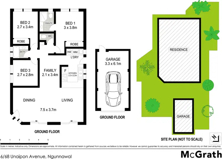 Floorplan of Homely townhouse listing, 6/68 Unaipon Avenue, Ngunnawal ACT 2913