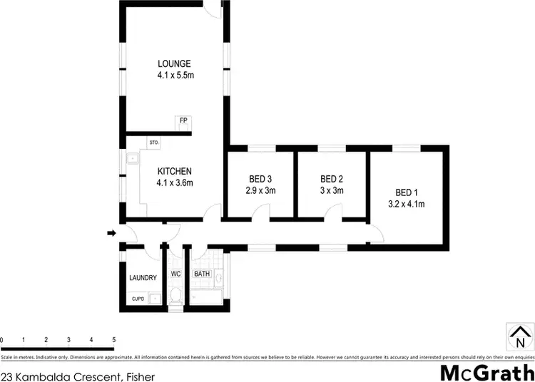 Floorplan of Homely house listing, 23 Kambalda Crescent, Fisher ACT 2611