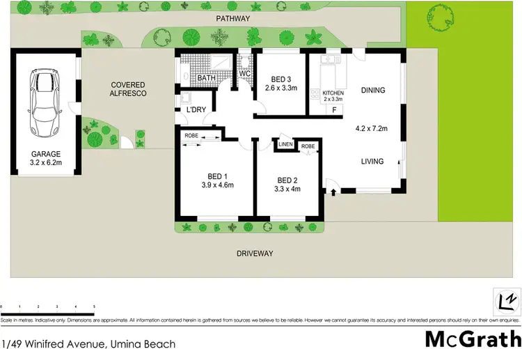 Floorplan of Homely villa listing, 1/49 Winifred Avenue, Umina Beach NSW 2257