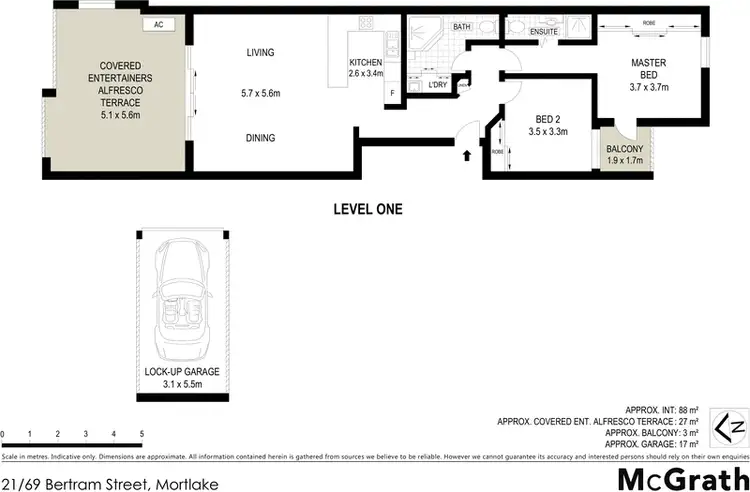 Floorplan of Homely apartment listing, 21/69 Bertram Street, Mortlake NSW 2137