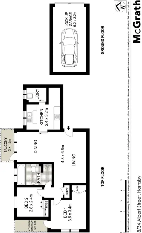 Floorplan of Homely apartment listing, 8/34 Albert Street, Hornsby NSW 2077