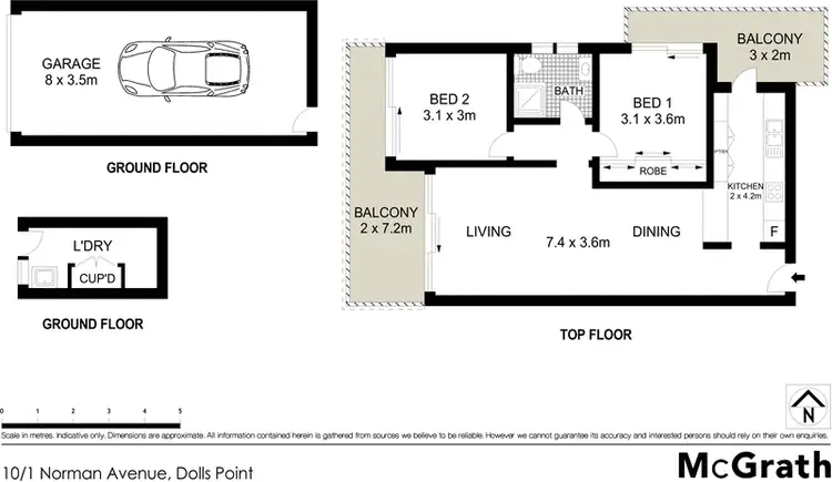 Floorplan of Homely apartment listing, 10/1 Norman Avenue, Dolls Point NSW 2219