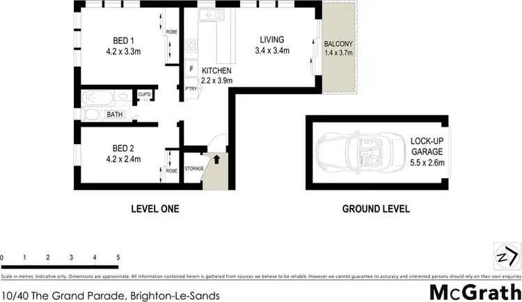 Floorplan of Homely apartment listing, 10/40 The Grand Parade, Brighton-le-sands NSW 2216