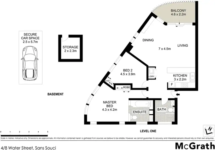 Floorplan of Homely apartment listing, 4/8 Water Street, Sans Souci NSW 2219