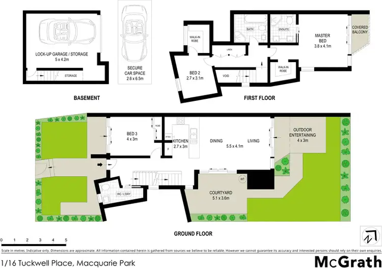Floorplan of Homely townhouse listing, 1/16 Tuckwell Place, Macquarie Park NSW 2113