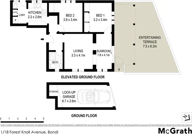 Floorplan of Homely apartment listing, 1/18 Forest Knoll Avenue, Bondi Beach NSW 2026