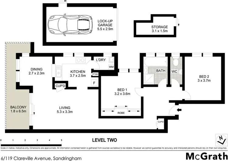 Floorplan of Homely apartment listing, 6/119 Clareville Avenue, Sandringham NSW 2219