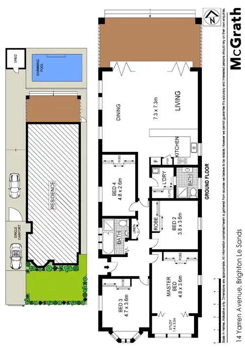 Floorplan of Homely house listing, 14 Yarren Avenue, Brighton-le-sands NSW 2216