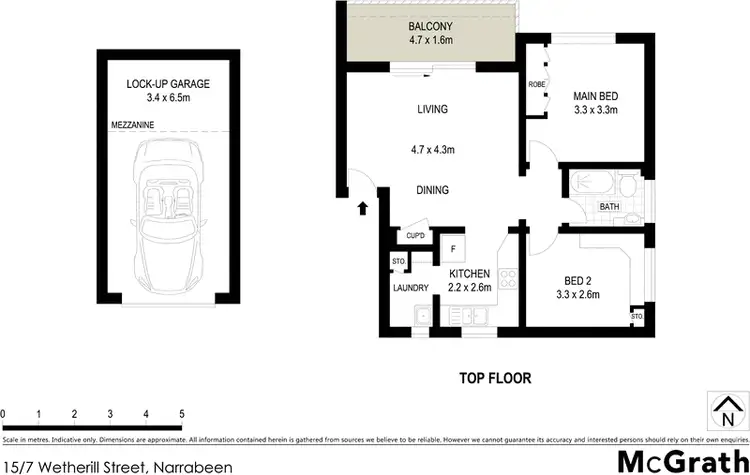 Floorplan of Homely apartment listing, 15/7 Wetherill Street, Narrabeen NSW 2101