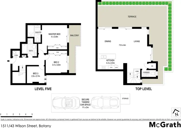 Floorplan of Homely apartment listing, 1511/43 Wilson Street, Botany NSW 2019