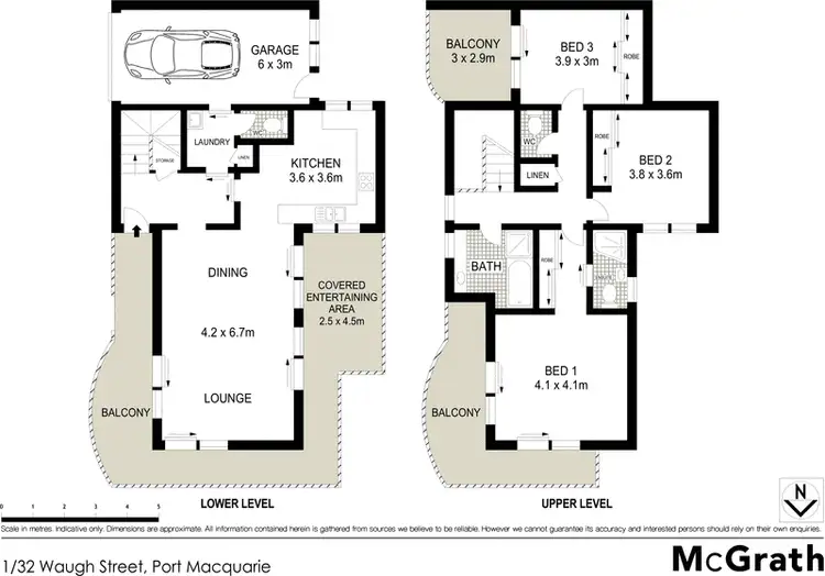 Floorplan of Homely townhouse listing, 1/32 Waugh Street, Port Macquarie NSW 2444